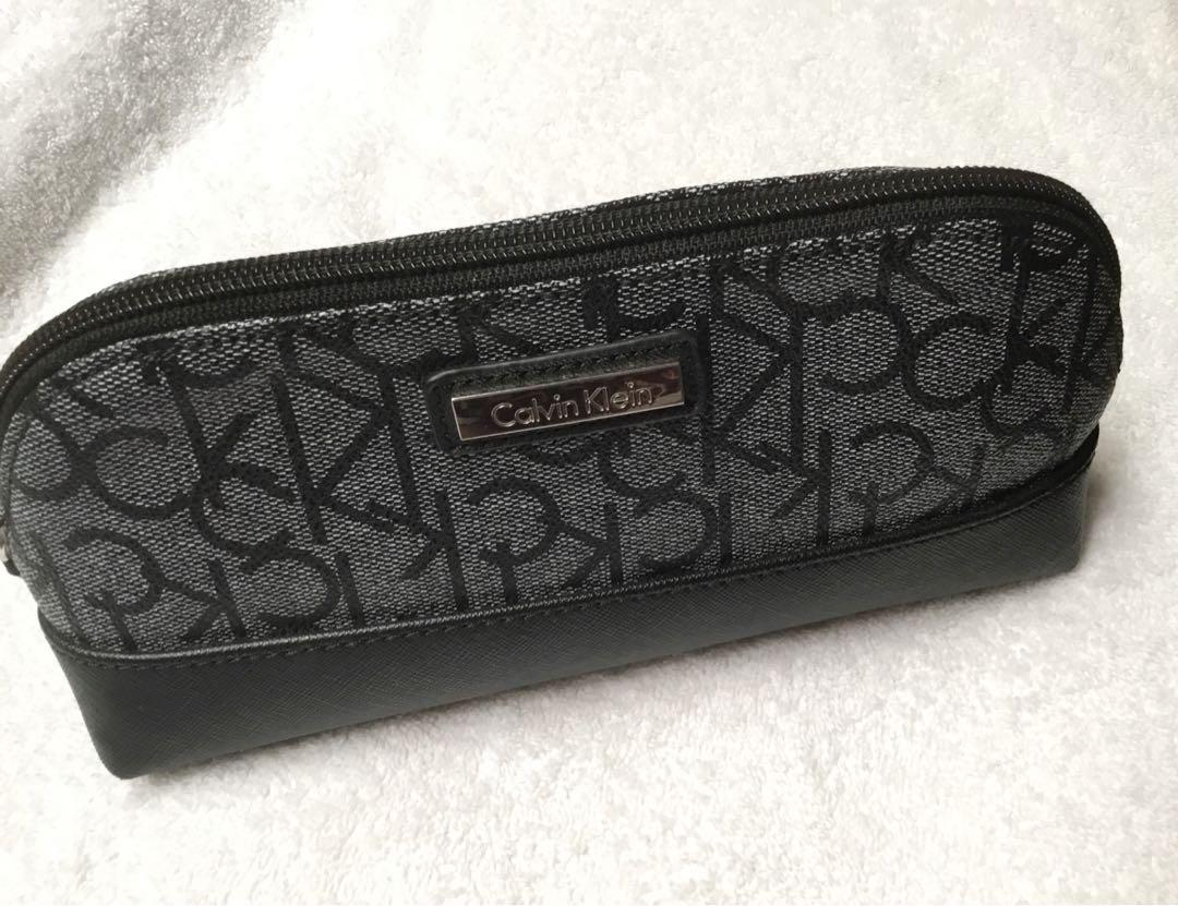 Calvin Klein CK Cosmetic Makeup Bag -Black and Gray, Luxury, Bags & Wallets  on Carousell
