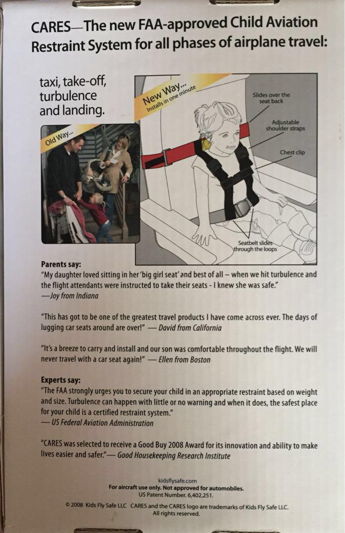 CARES Child Aviation Restraint System, Babies & Kids, Going Out, Car