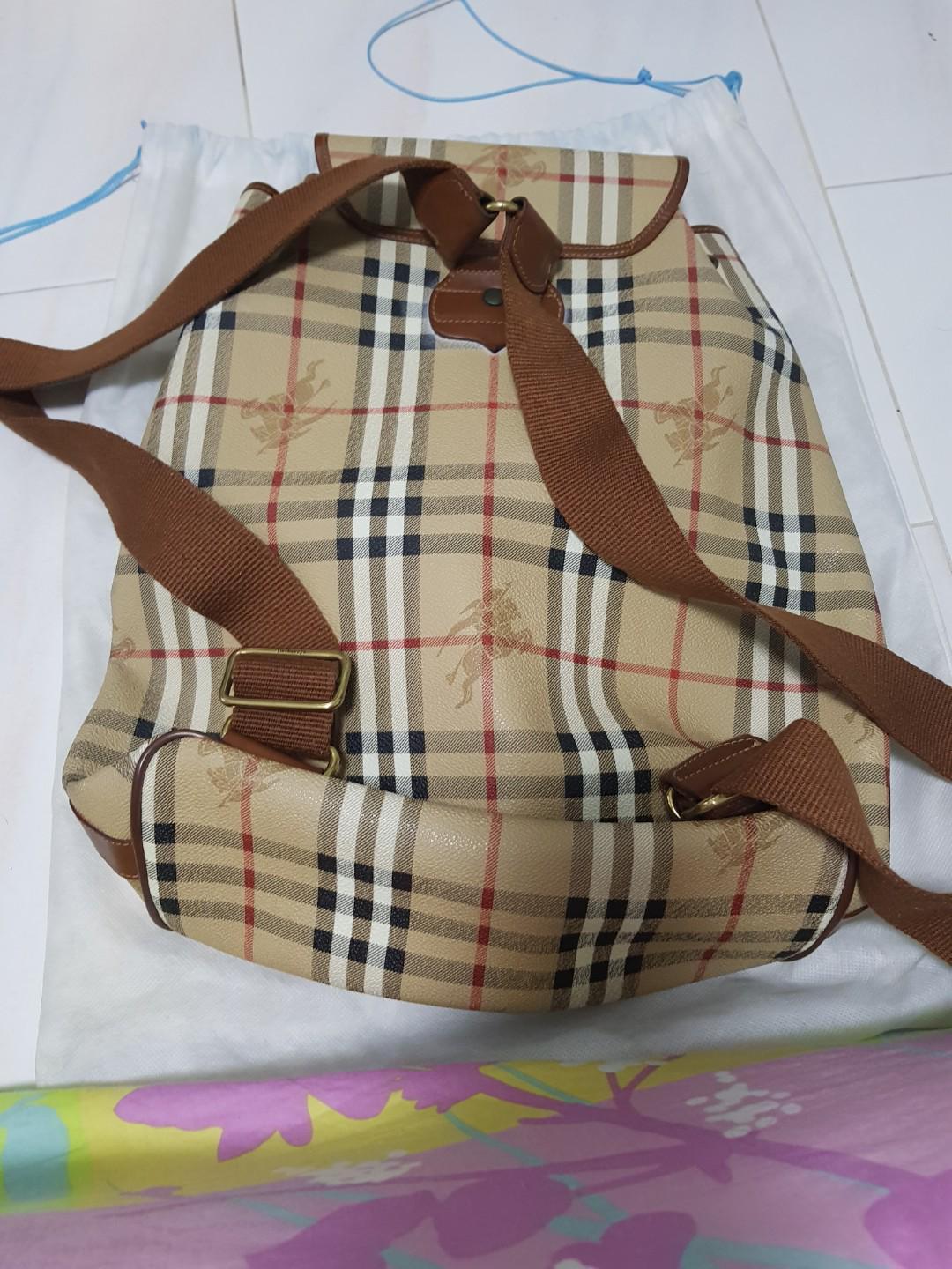 vintage burberry backpack