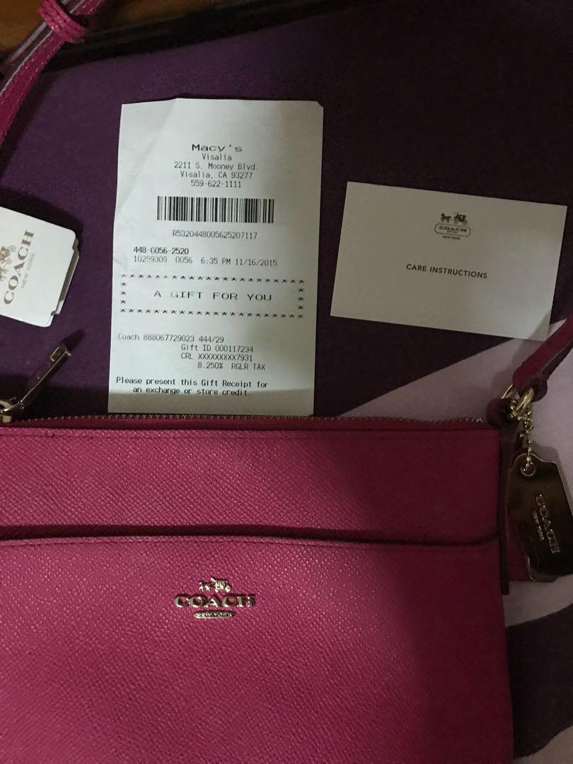 Coach bag Swing pack bag (Category: Cross-body Bags) located in Quezon City. Submitted by achitoni (Listing ID 187855293, Image 3). Description: Bnew coach bag with tag, card and gift receipt .
