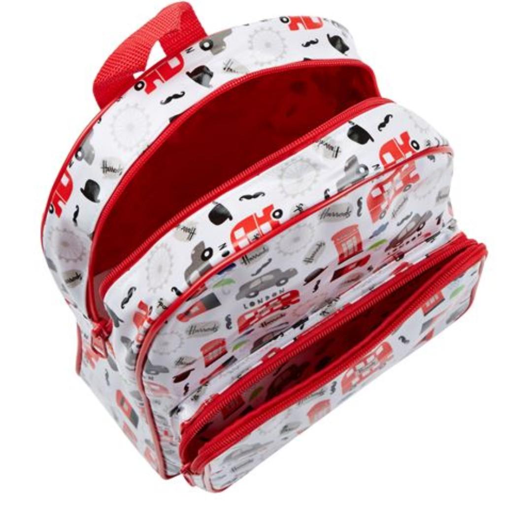 Harrods Red Bus Backpack, Luxury, Bags & Wallets on Carousell