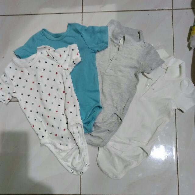 H&M Set Of Onesies Organic Cotton, Babies & Kids, Babies & Kids Fashion