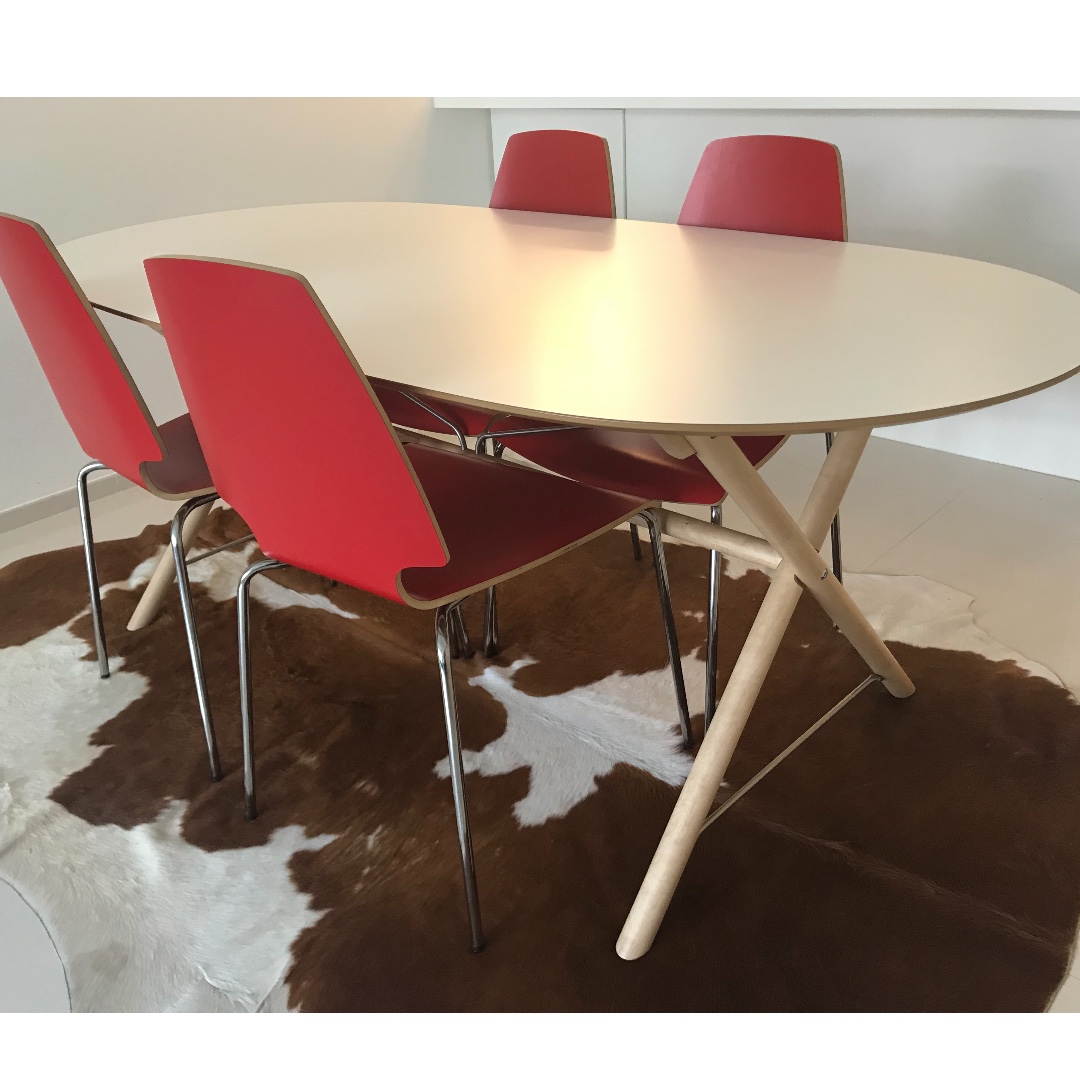 IKEA Dalshult Slahult Dining Table with 4x Vilmar Chairs