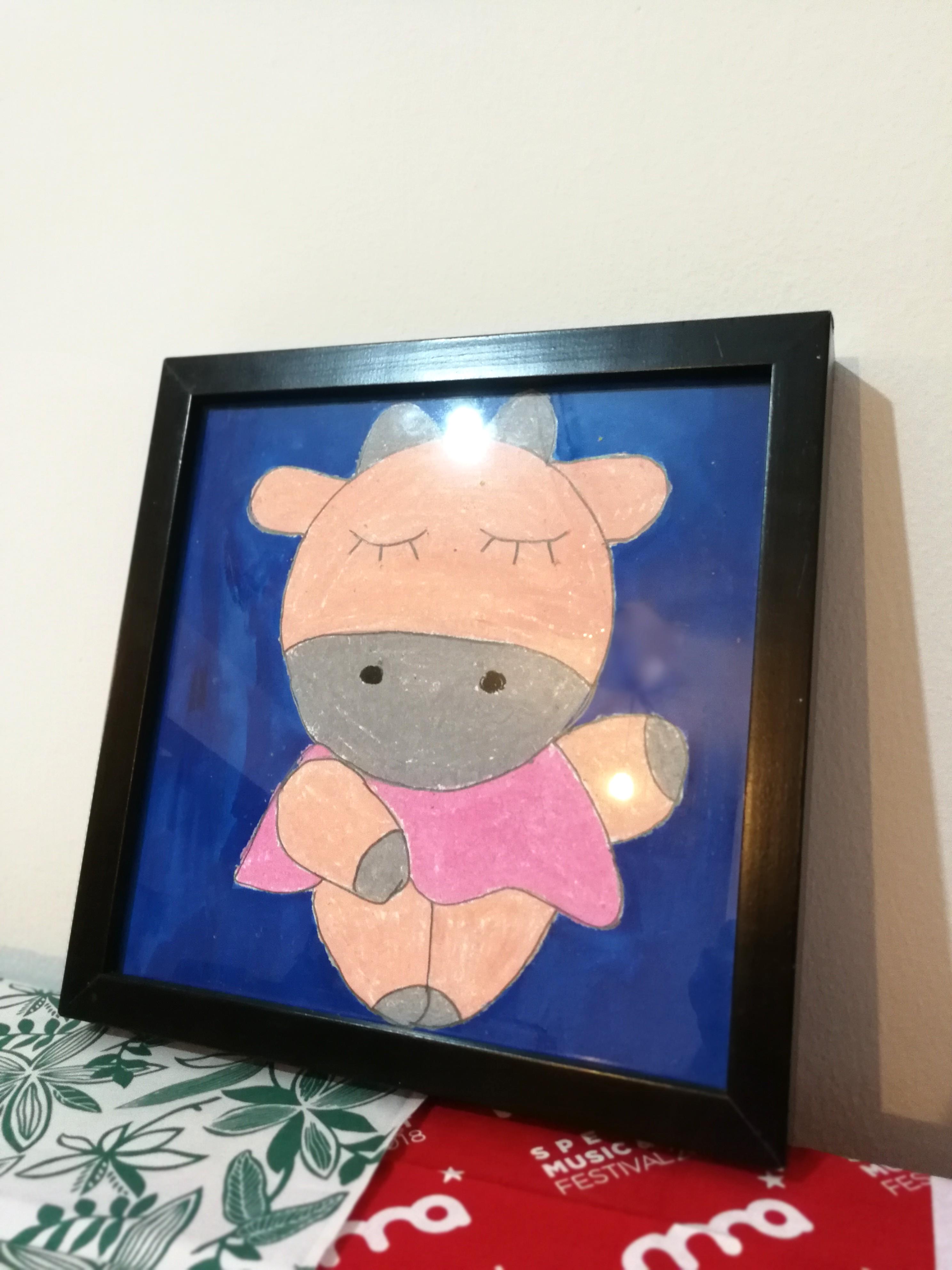 Black Ikea Photo Frames With Kids Drawing, Hobbies & Toys, Stationery