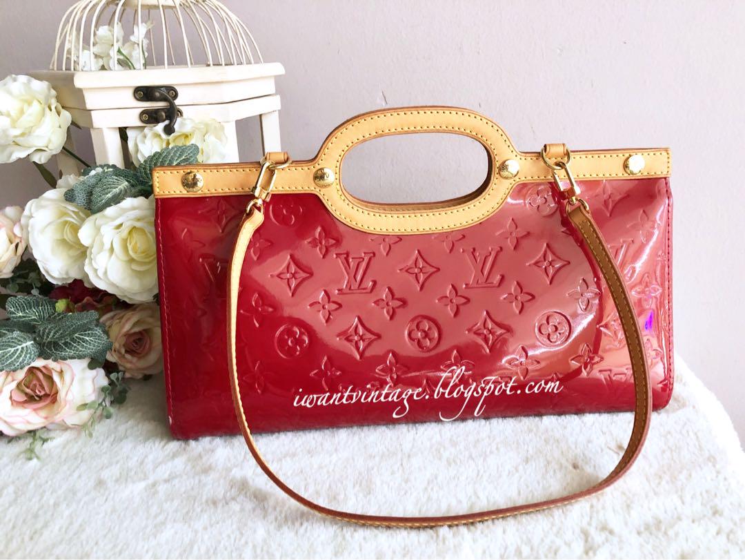 Louis Vuitton Roxbury Drive Handbag Monogram Vernis Red