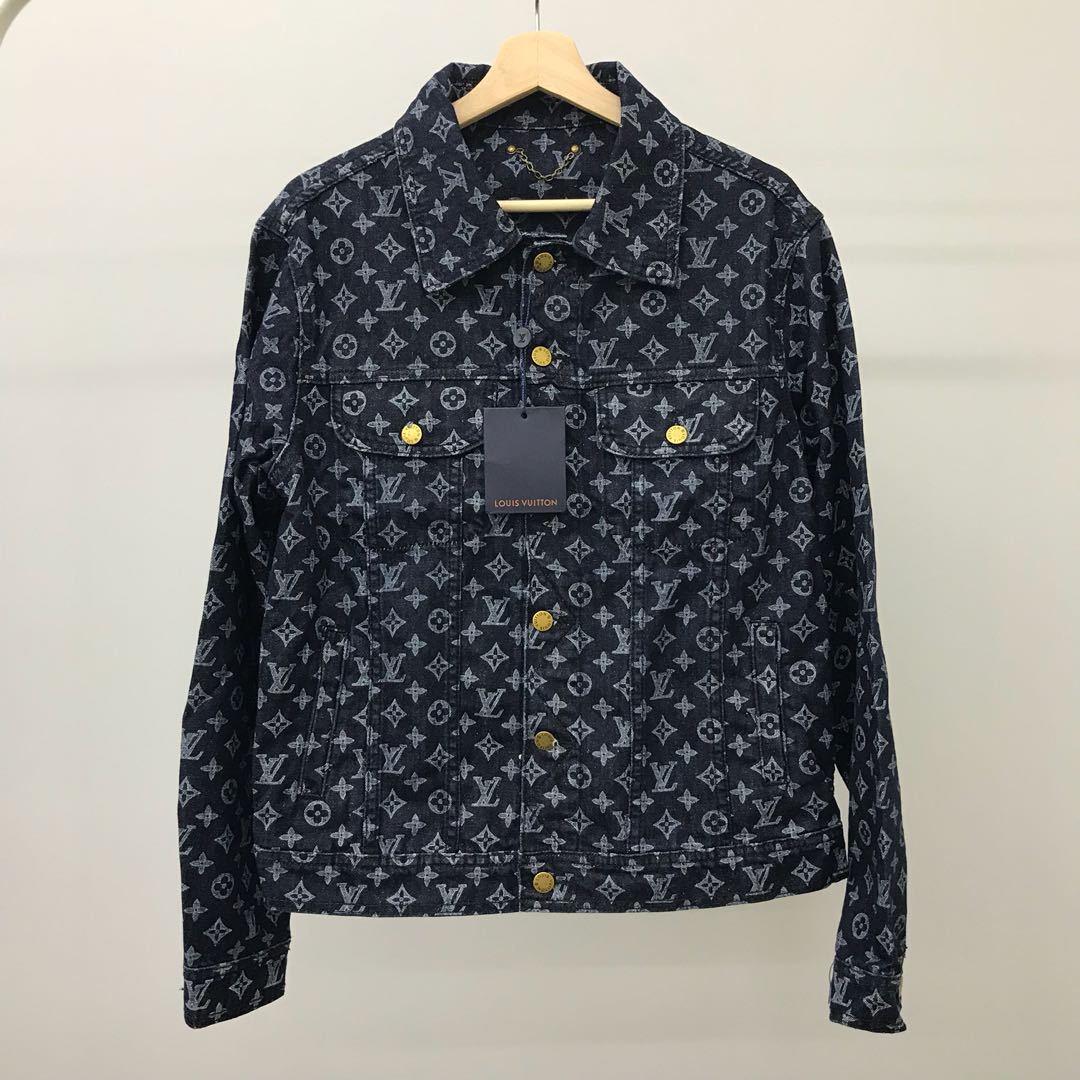 WTS Louis Vuitton Monogram Denim Jacket ‼️, Men's Fashion, Coats, Jackets  and Outerwear on Carousell