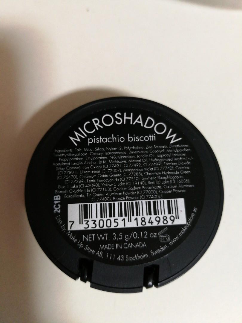 Make Up Store microshadow (Category: Makeup) located in Singapore. Submitted by molala88 (Listing ID 187701462, Image 3). Description: Brand new eye shadow by Make Up Store Color: Pistachio biscotti No box, received as gift..