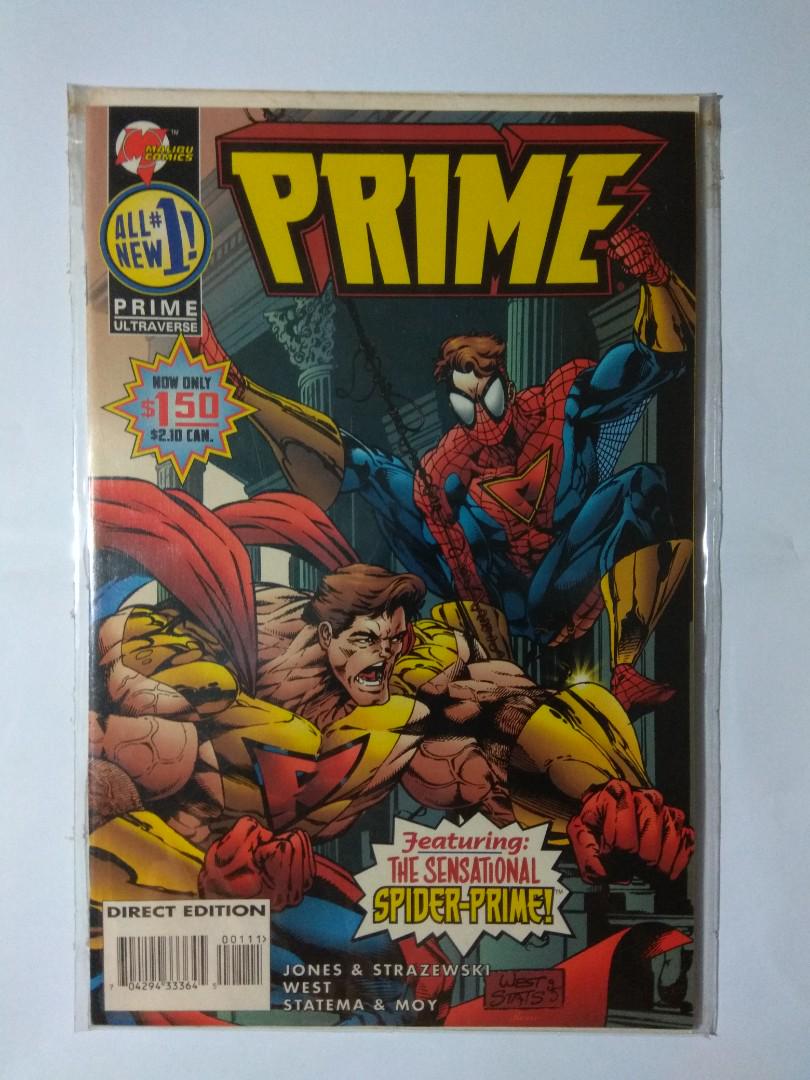 Malibu Comics Prime Rare Issues 1 2 Full Spider Prime Story Books Stationery Comics Manga On Carousell