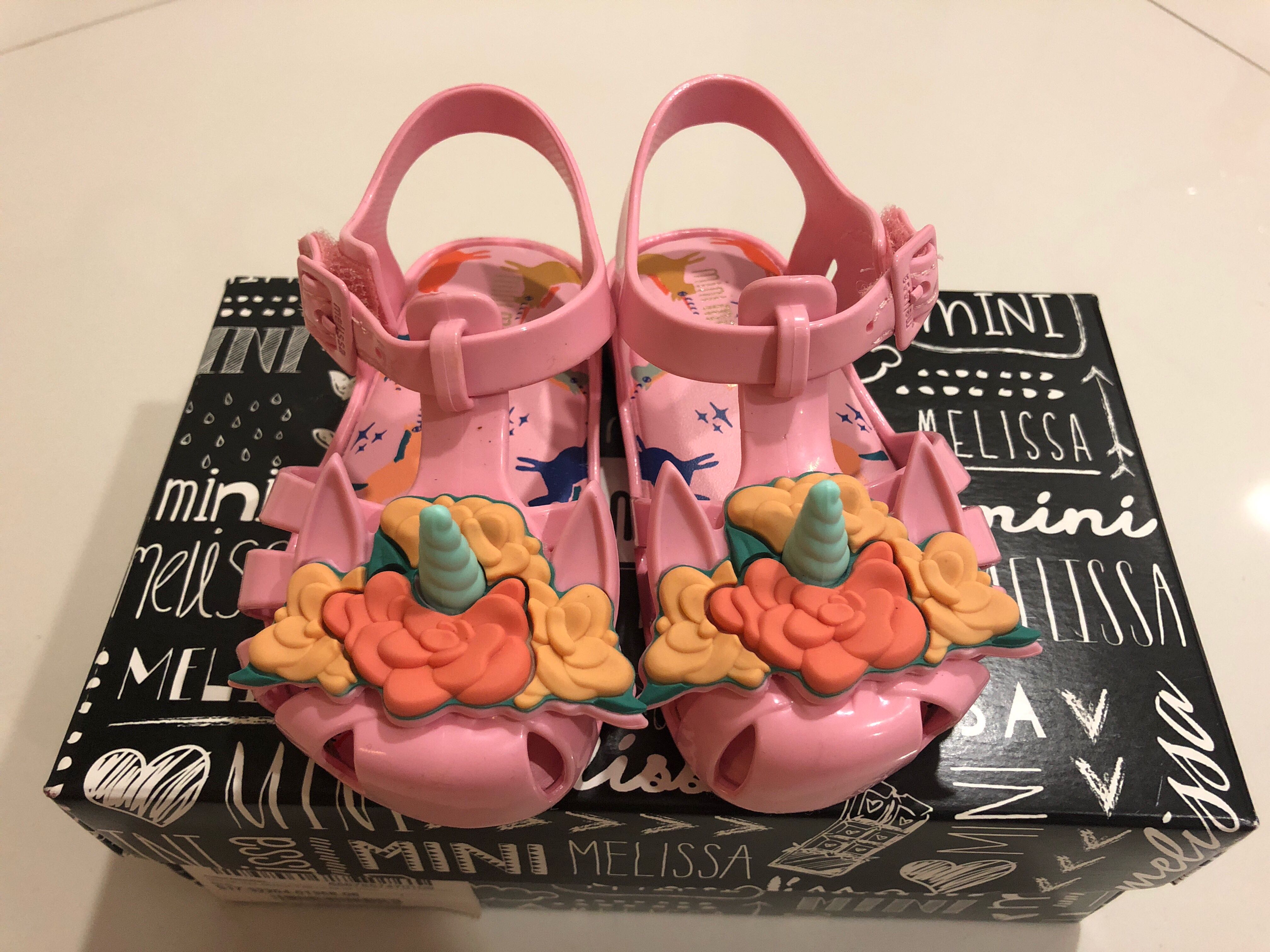 mini melissa unicorn sandals