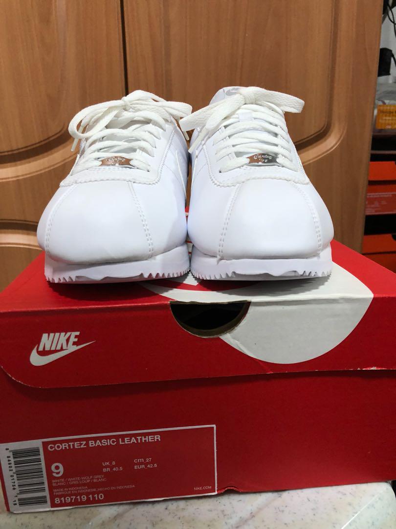 nike leather white cortez sneakers