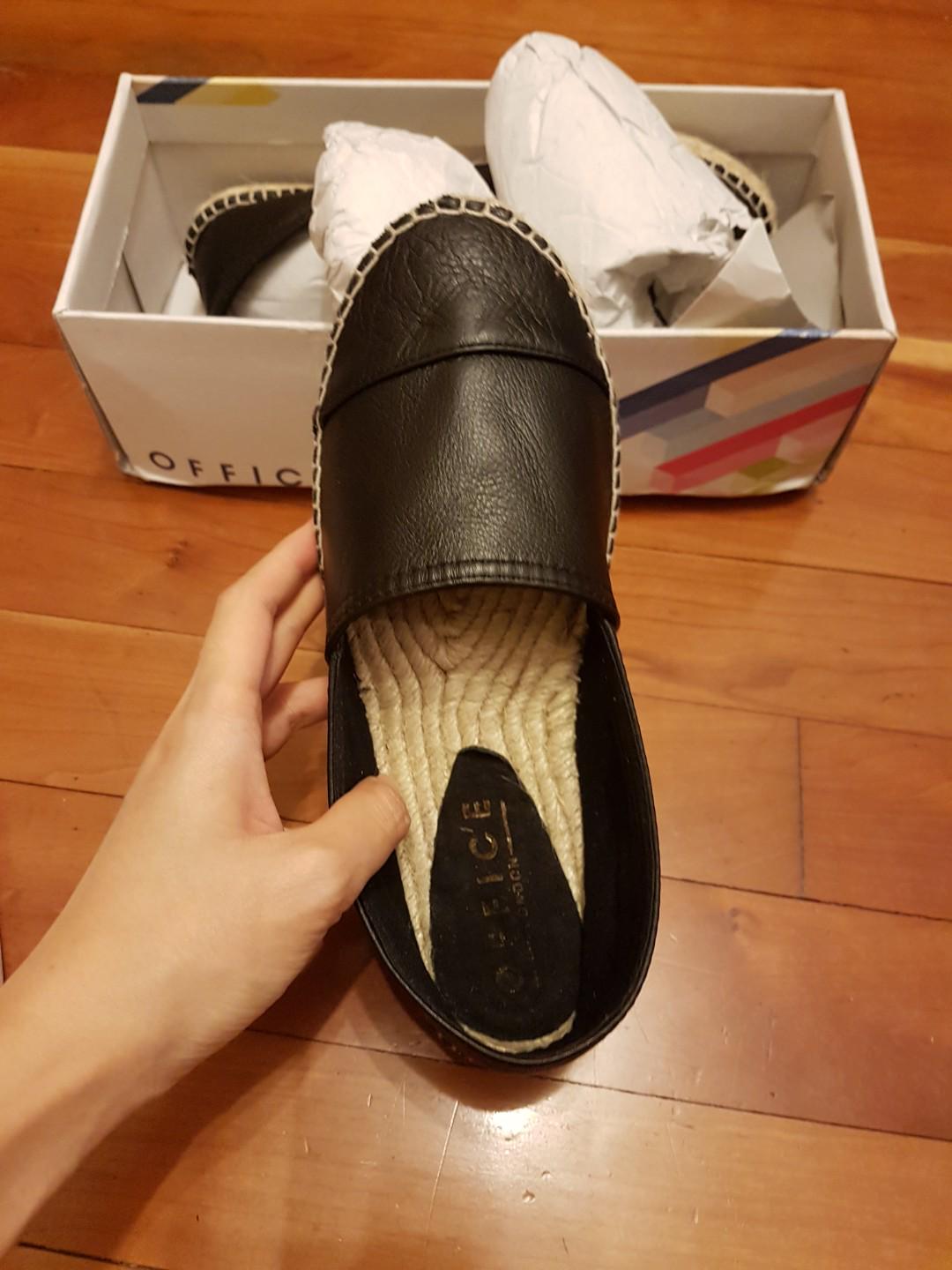office leather espadrilles