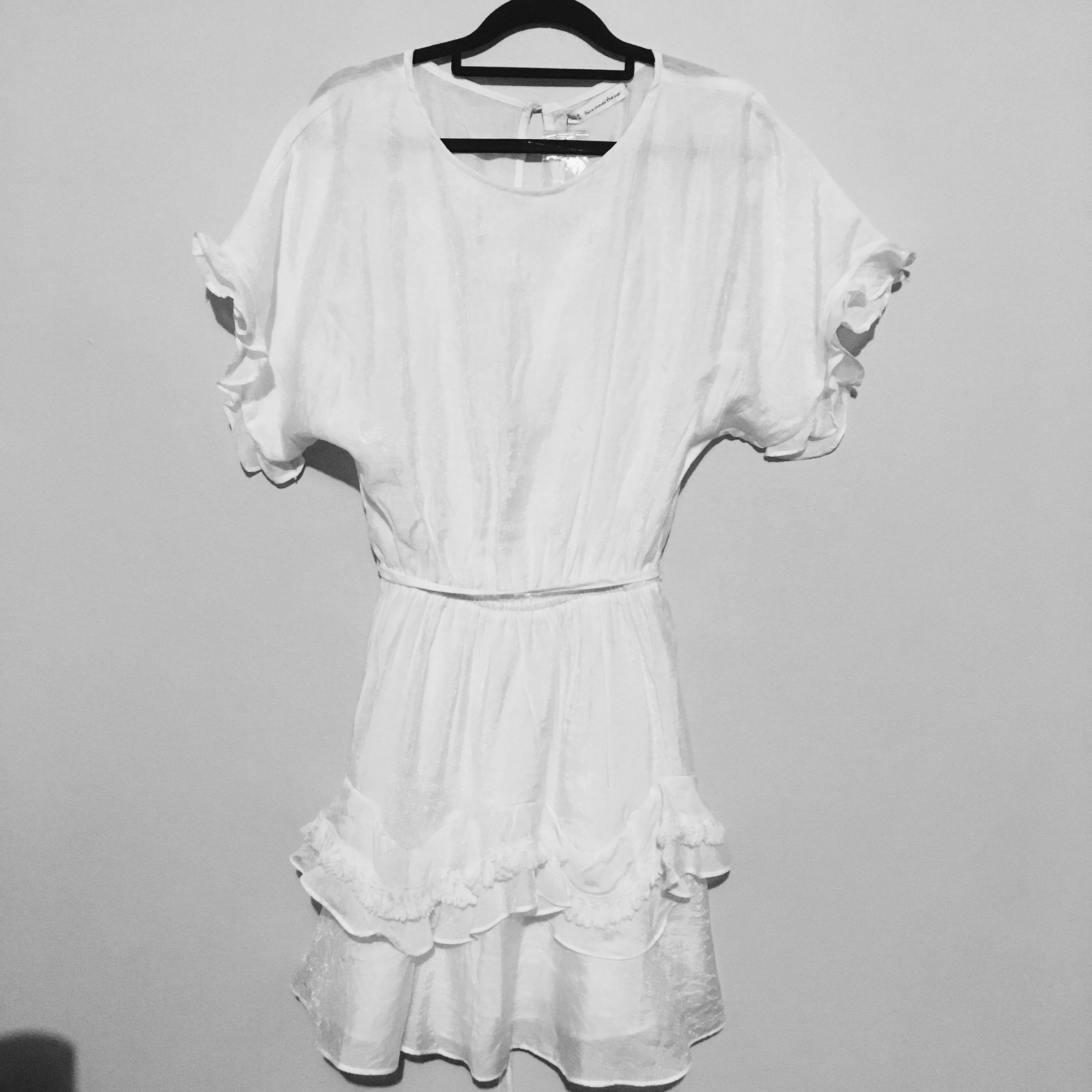 Ophelia White Ruffle Dress Women S Fashion Clothes On Carousell