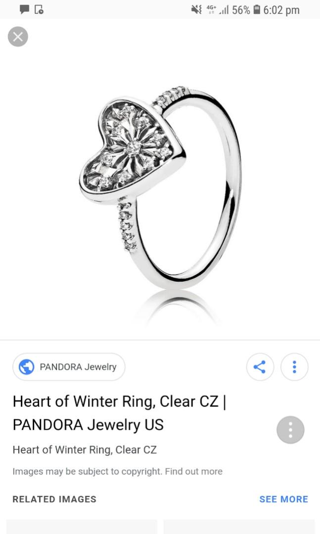 Pandora hearts of Winter ring size 52 Luxury Accessories on