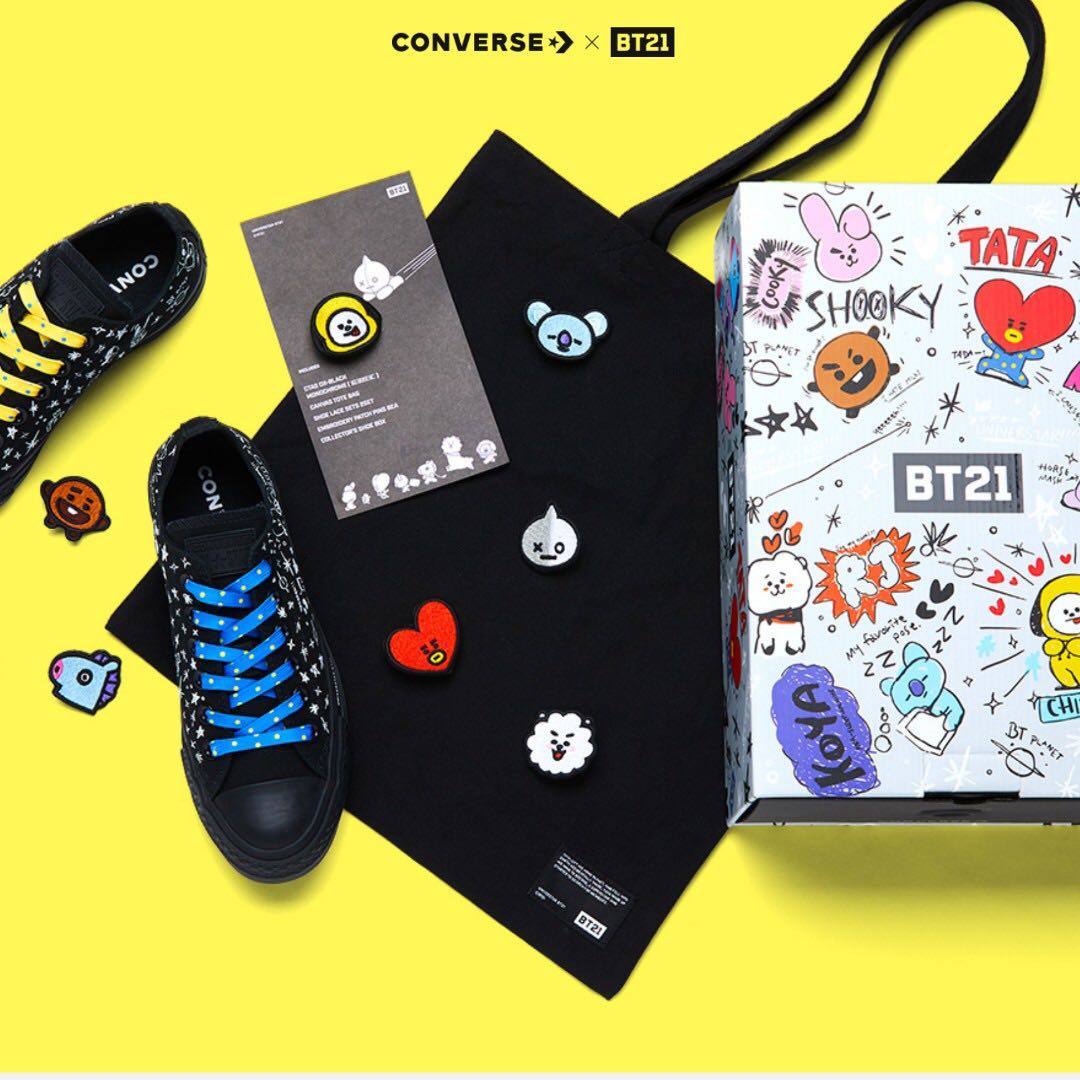 PO) BTS Converse x BT21 Low Cut Chuck Taylor Sneakers, Bulletin Board,  Preorders on Carousell