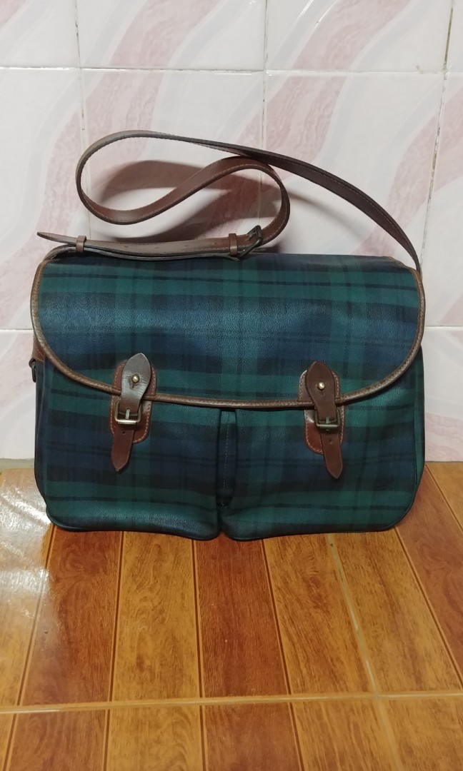 ralph lauren tartan bag