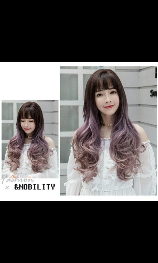 No Instocks Preorder Korean Ombre Gradient Dip Dyed Wavy Long Wig