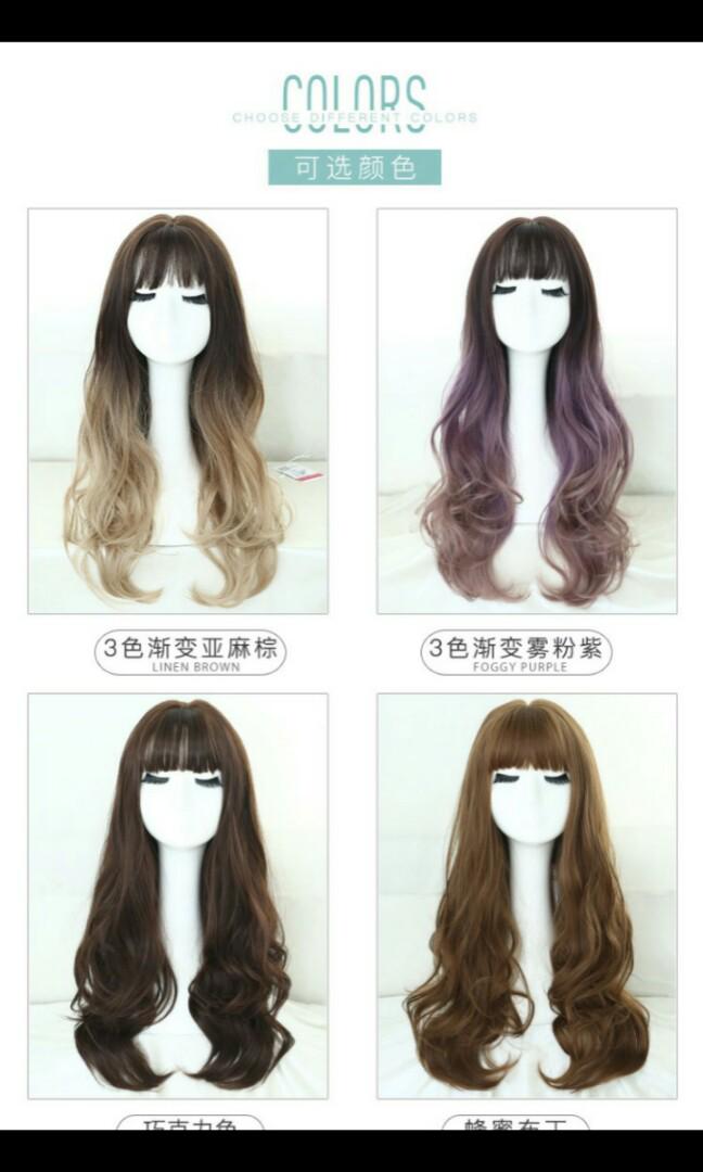 No Instocks Preorder Korean Ombre Gradient Dip Dyed Wavy Long Wig