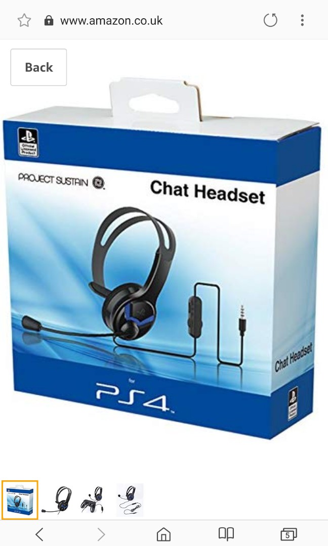 Project Sustain Official PS4 Wired Chat Headset free gift fitness tracker
