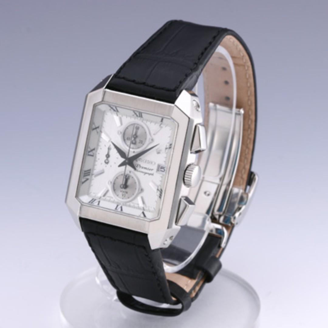 Seiko Premier Sna741p2 Chronograph Black Leather Jam Pria Sna741 Kotak Fesyen Pria Jam Tangan Di Carousell