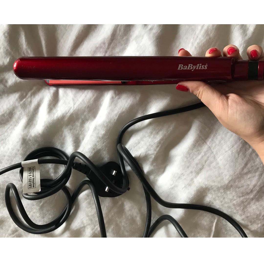 Stylish ceramic red hair straightener from Babyliss / Pro 235 Smooth (Perfect condition