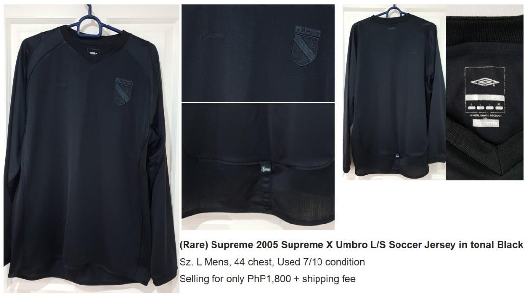 訳ありセール 格安） Supreme Umbro Soccer Jersey Black L