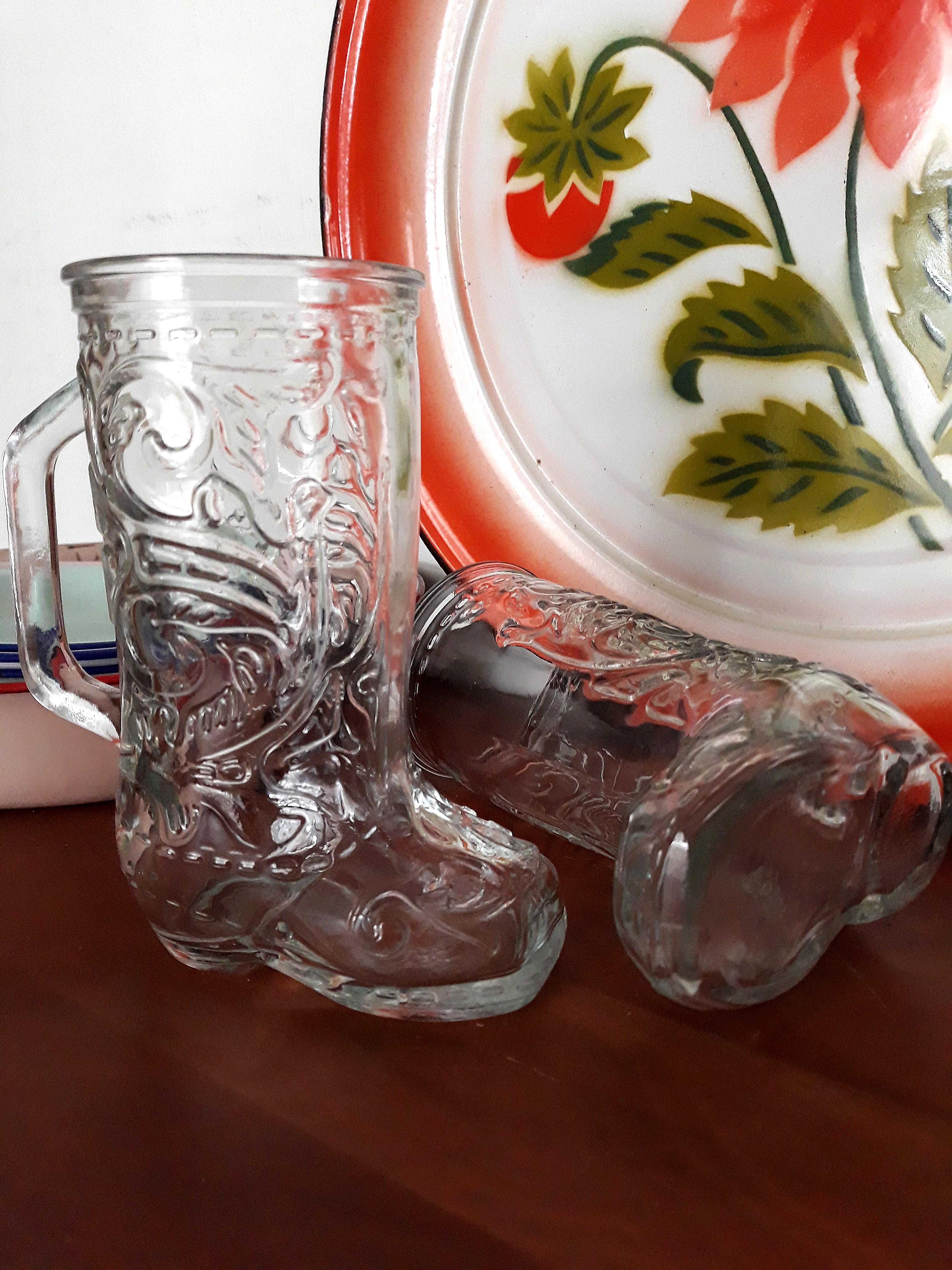 Vintage sales glass boot