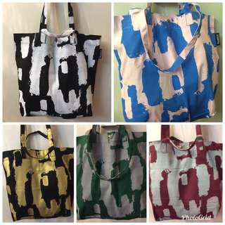 Silkscreened Dump-it-All-in Large Canvas Tote Bag