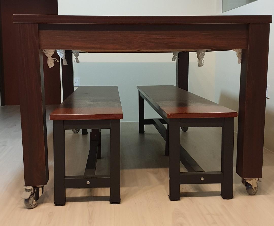 2 in 1 pool dining table with wheels furniture home living furniture tables sets on carousell