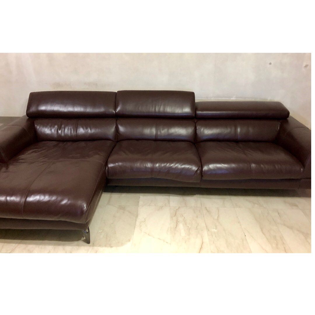 3 Seater Leather Sofa With Chaise