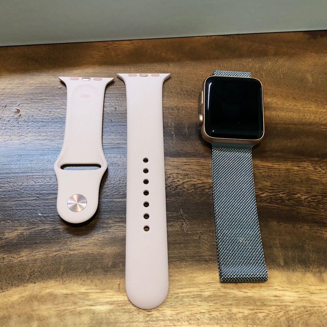 Apple watch series 3 38mm gold al pink sand sport clearance