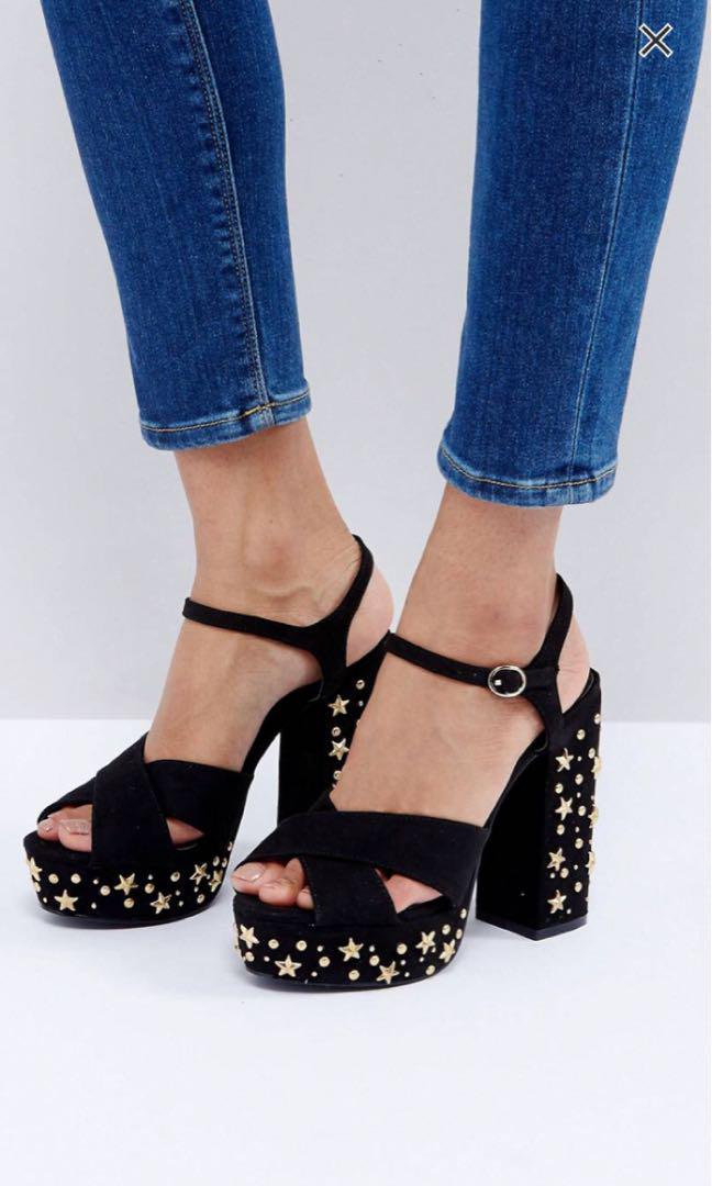 new look studded heels