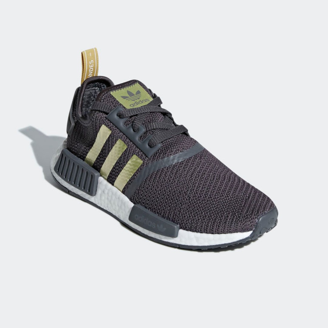 adidas nmd r1 womens grey and gold