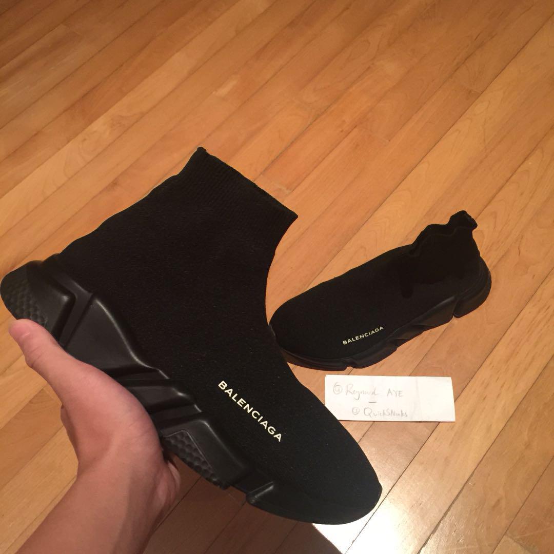 Triple black balenciaga speed trainer clearance