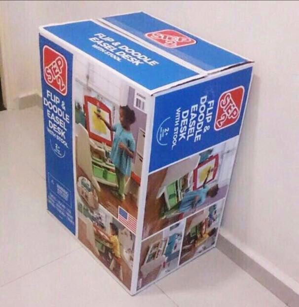 Brand New Step2 Flip And Doodle Easel Desk With Stool
