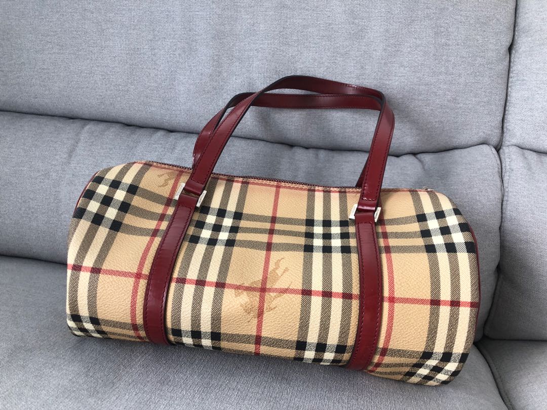 Burberry handbag, vintage classic look, Luxury, Bags & Wallets on Carousell
