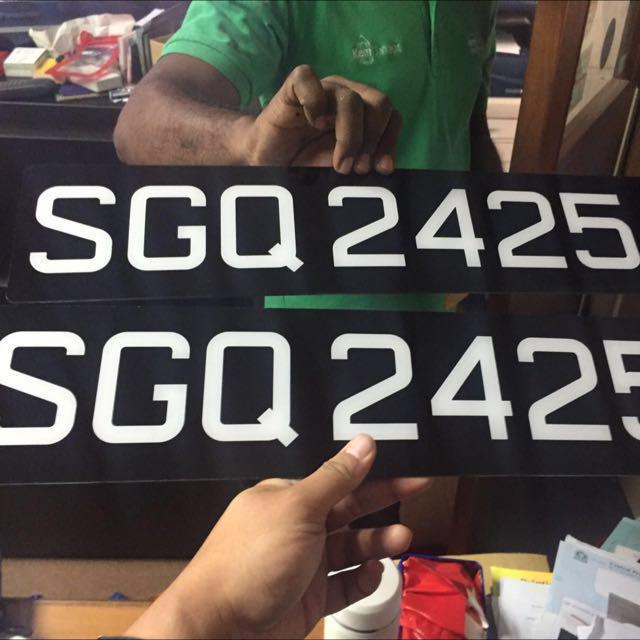 CHEAPEST Acrylic Car number Plate Maker (custom Size / LTA Approve