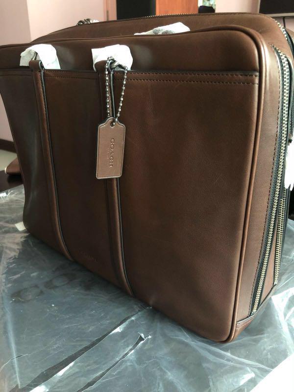 Coach metropolitan double cheap zip briefcase