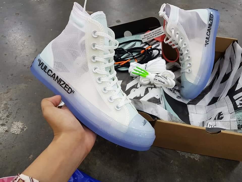 CONVERSE OFF WHITE "VULCANIZED" 100%O.E.M QUALITY, Fashion, Sneakers on Carousell