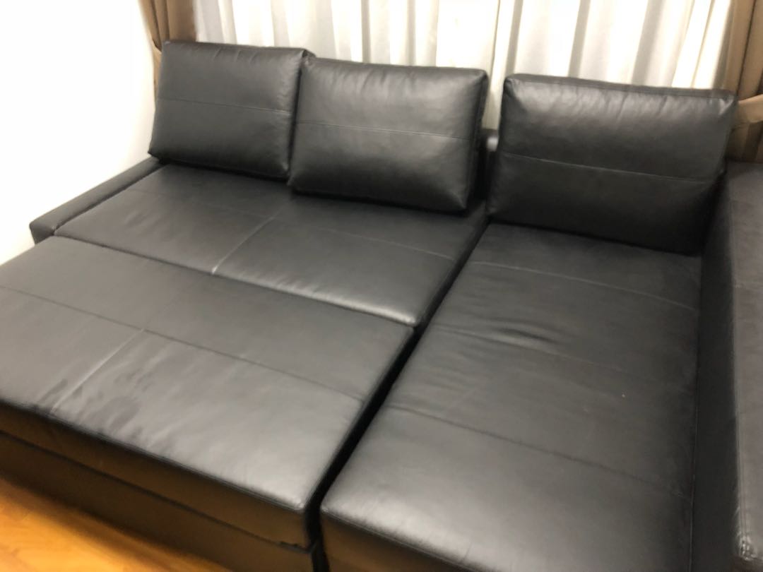 Corner Sofa Bed Friheten Black