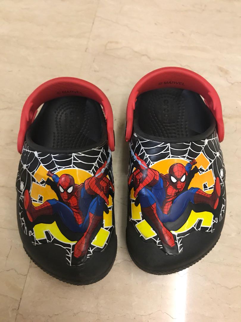 crocs spiderman lights