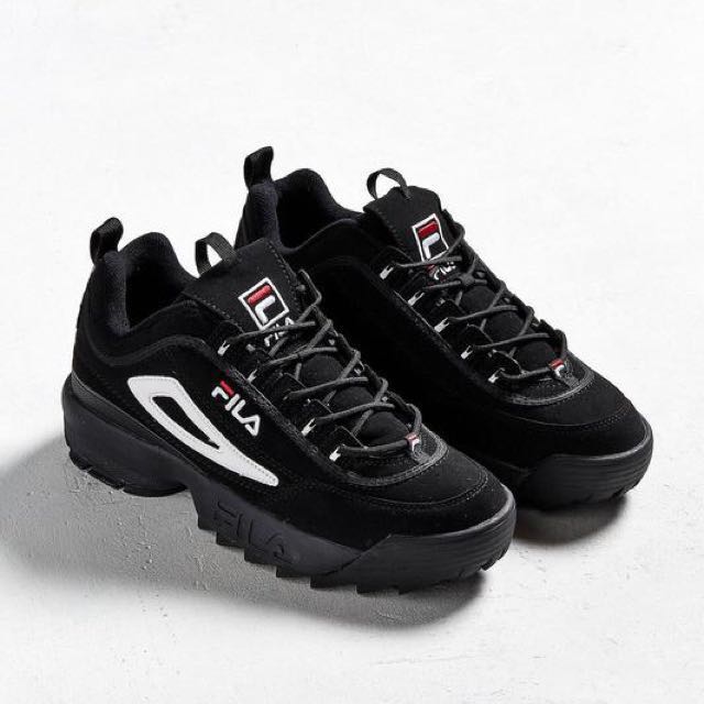 fila disruptor 2 black white