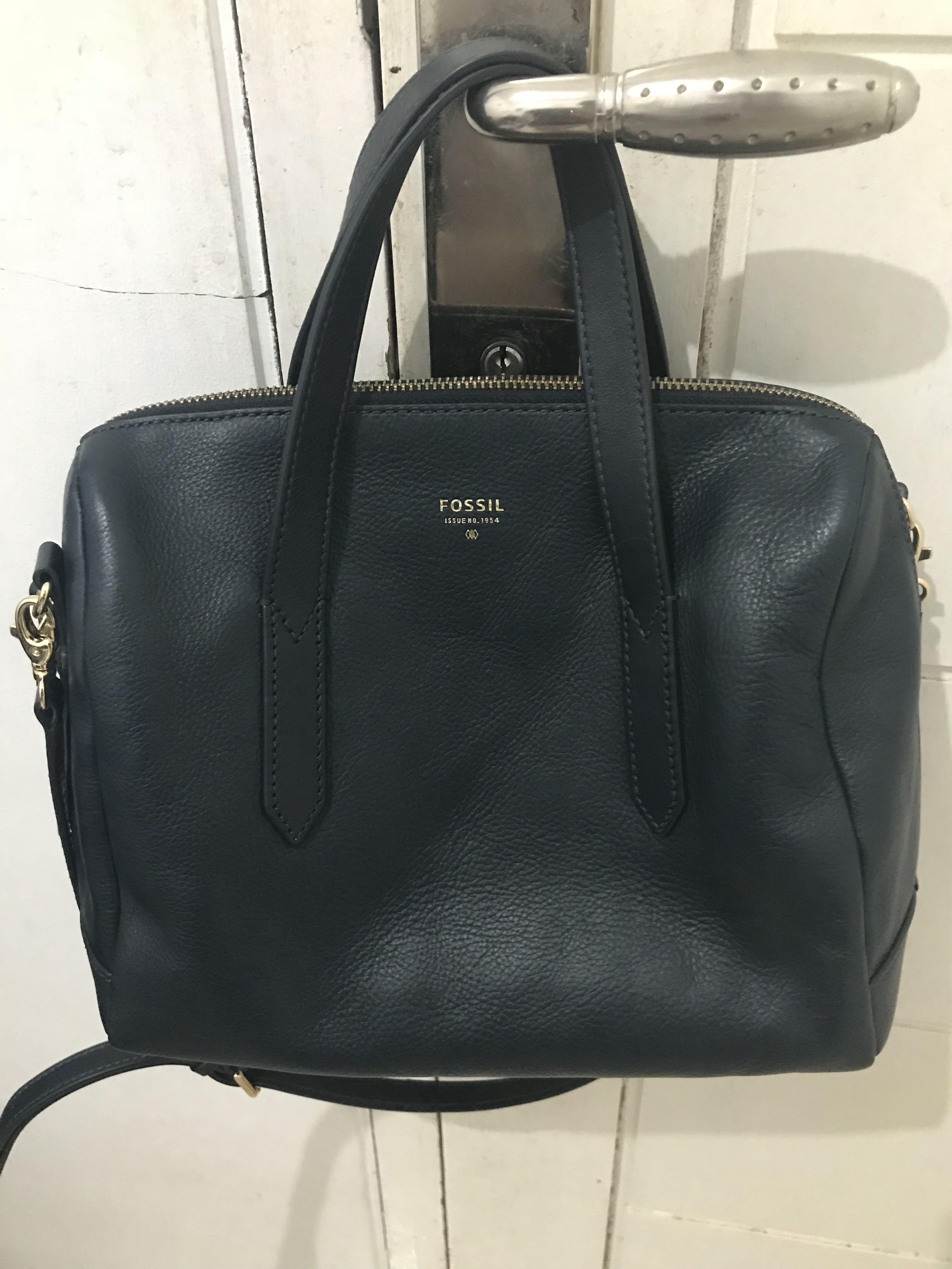 Fossil sydney satchel heritage blue 2025