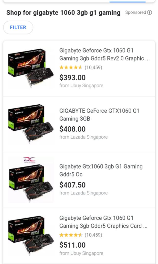 Gigabyte geforce gtx 1060 discount g1 gaming 3gb gddr5