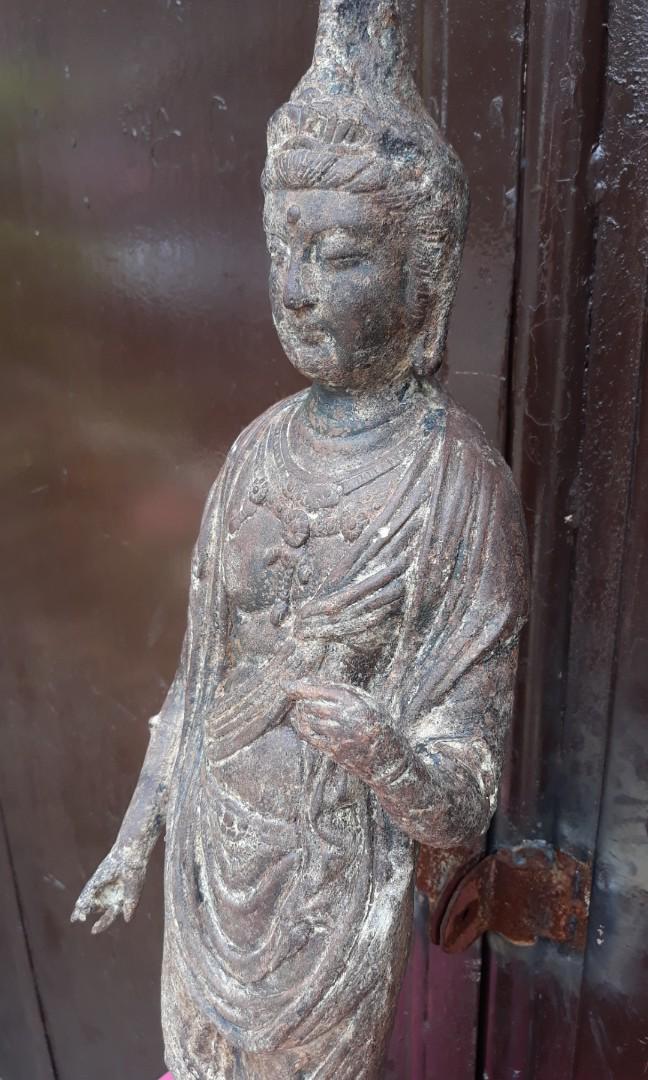Guanyin Castiron Statue (Category: Religious Items) located in Quezon City. Submitted by lobaman (Listing ID 187928115, Image 2). Description: 28" Very good century old statue. Make me an offer.