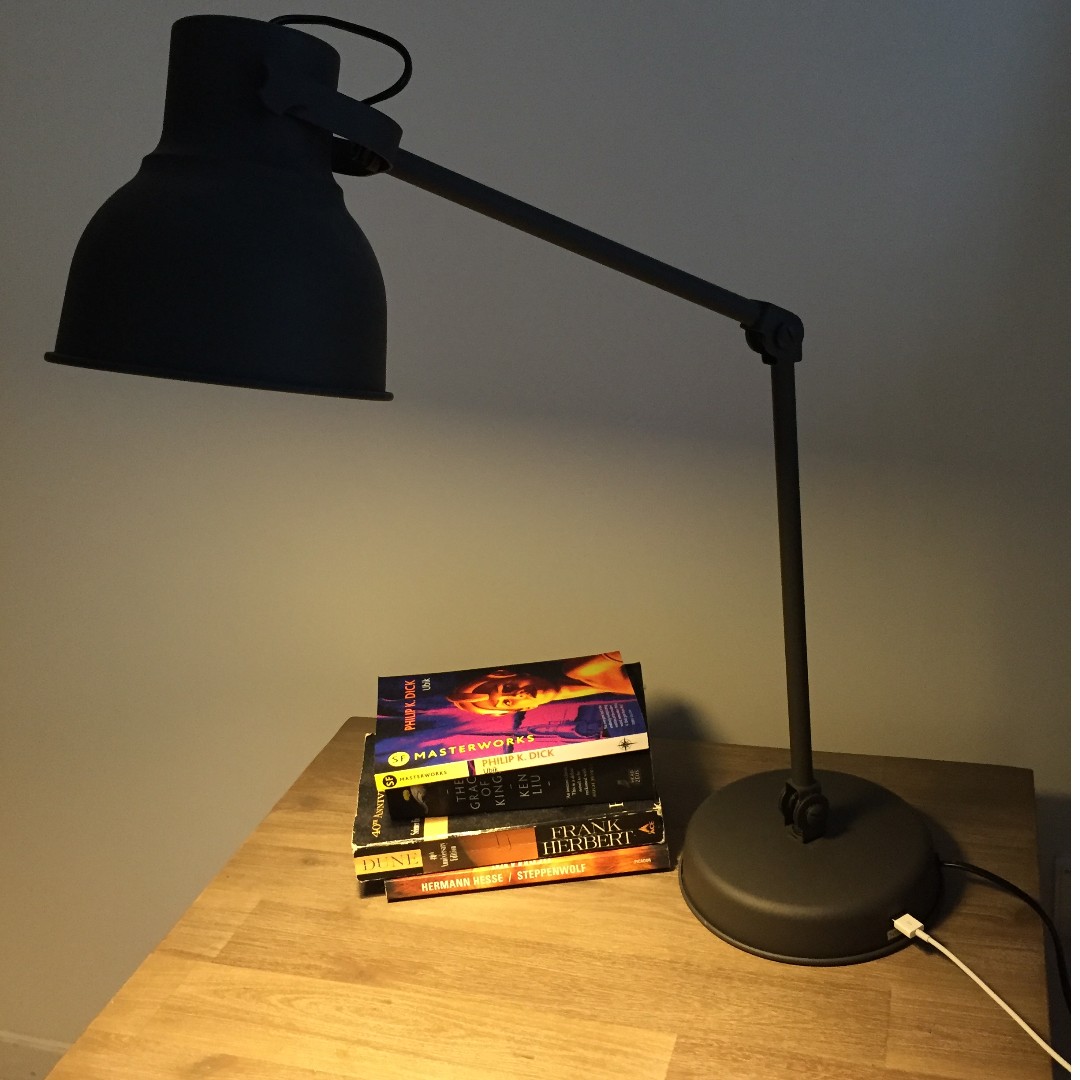 Ikea Hektar Desk Table Lamp With Usb, Ikea Copper Table Lamp