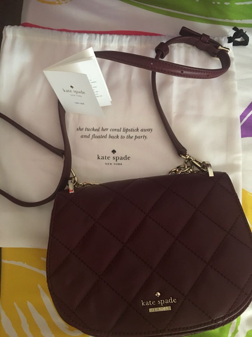 burgundy sling bag