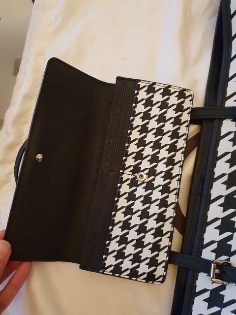 michael kors wallet houndstooth