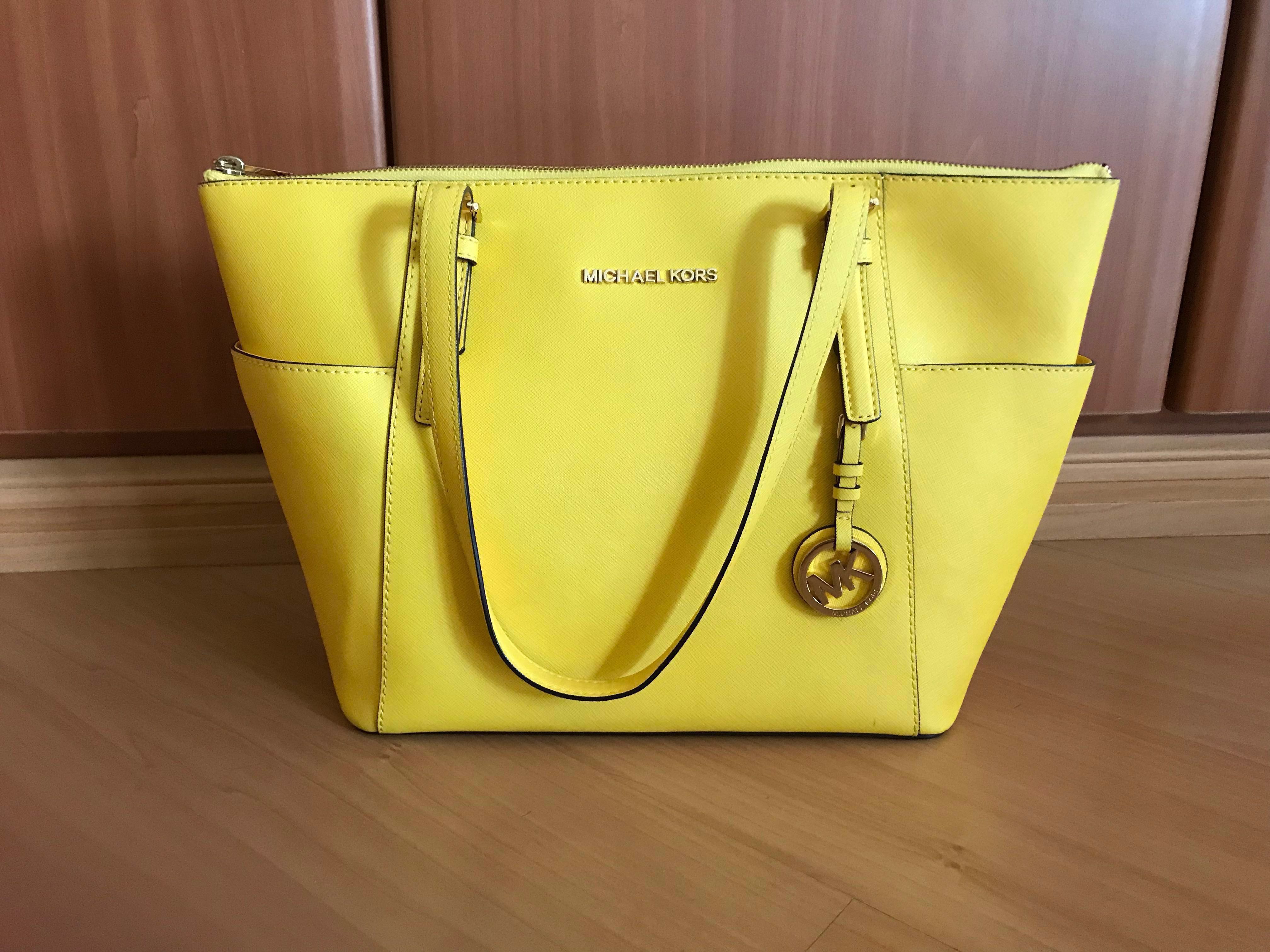 michael kors yellow handbags