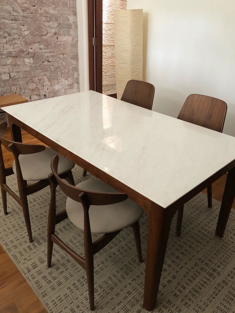 Minimalist Mid Century Modern Dining Table And Chairs Furniture