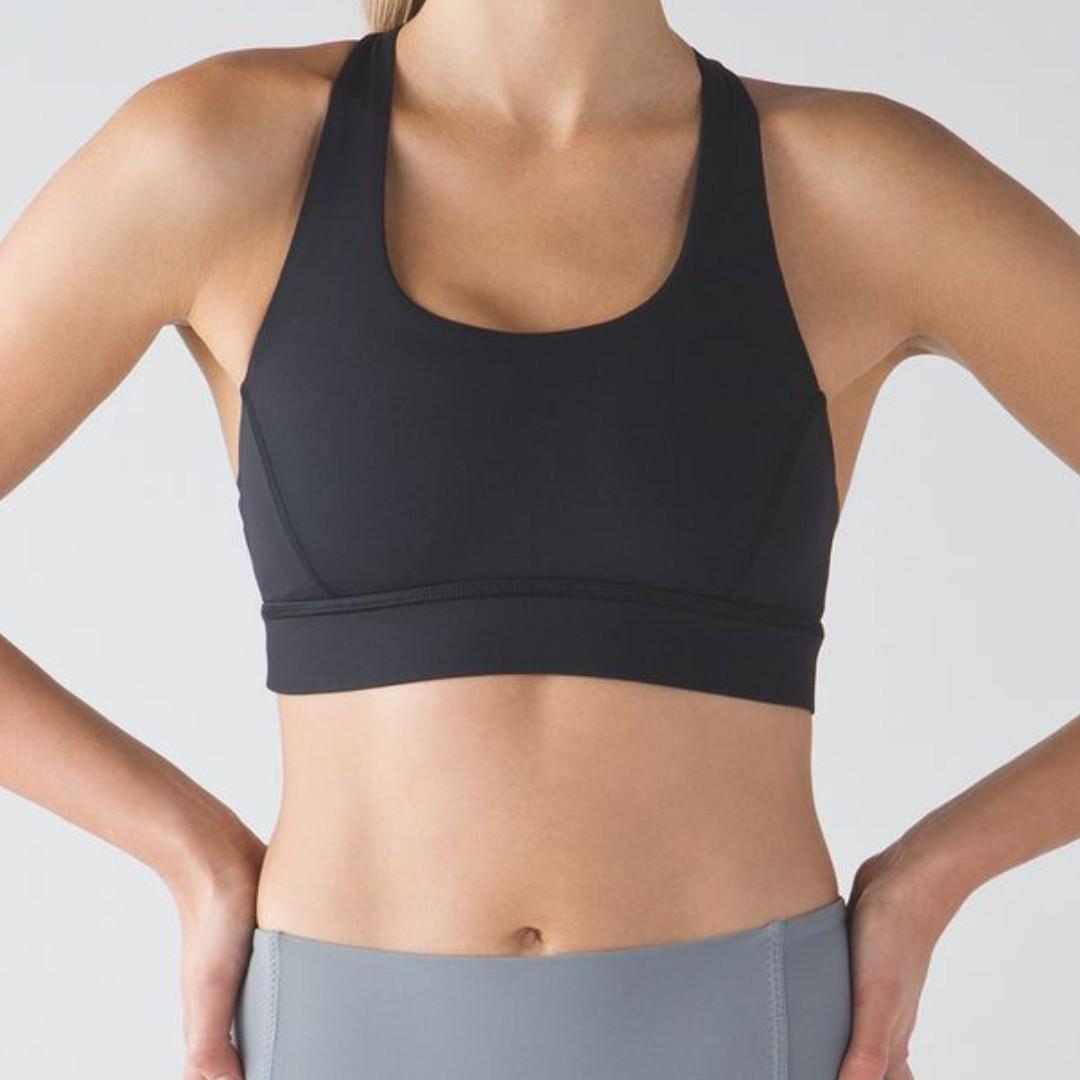 New Lululemon Circuit Breaker Bra in Black Size 8 Men s Fashion